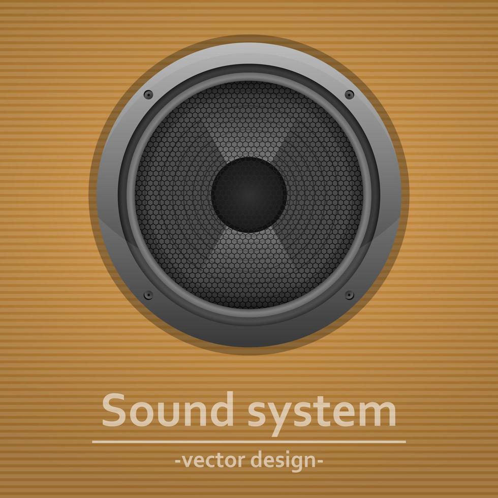 Ilustración de diseño de vector de altavoces de audio