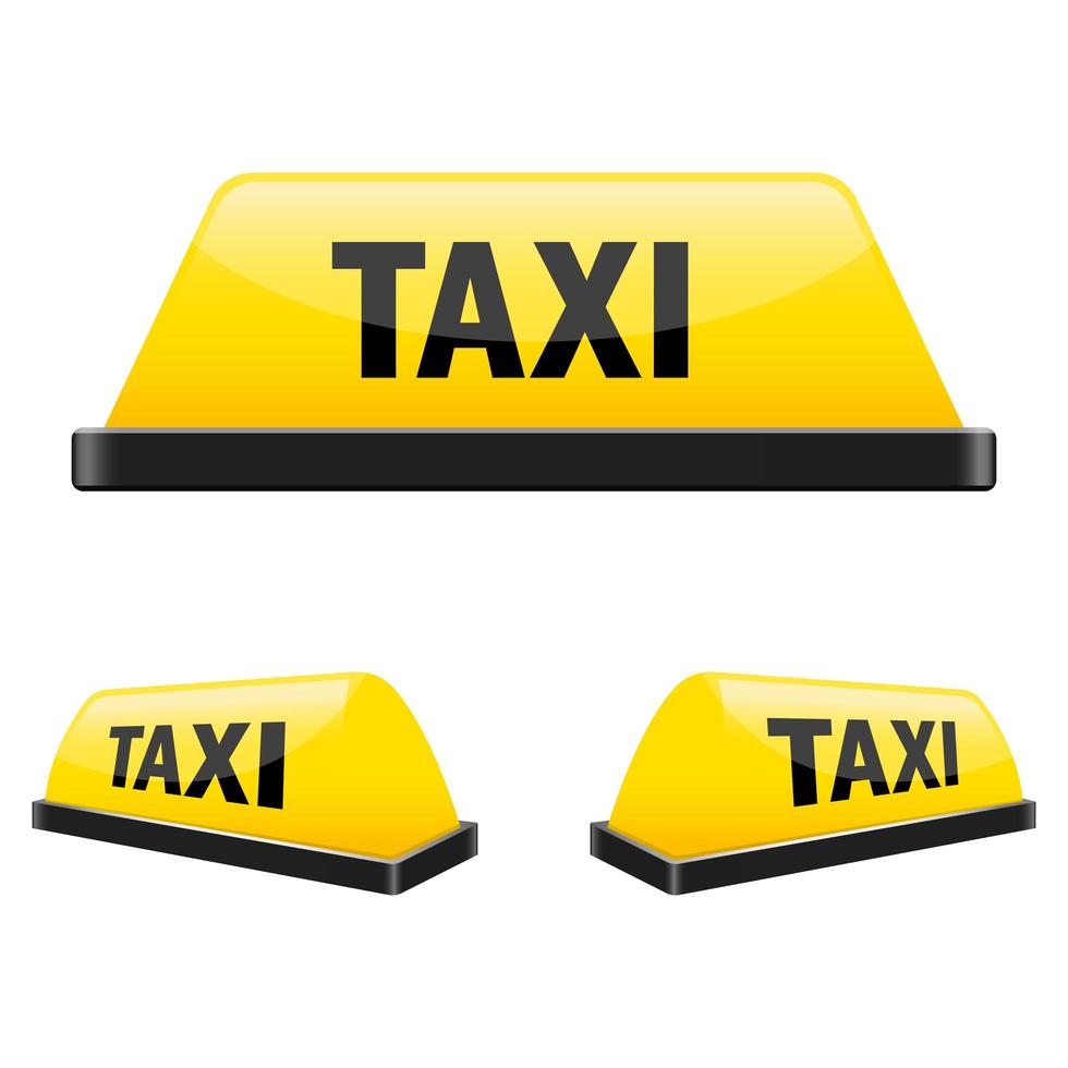 Ilustración de diseño de vector de señal de taxi aislado sobre fondo blanco