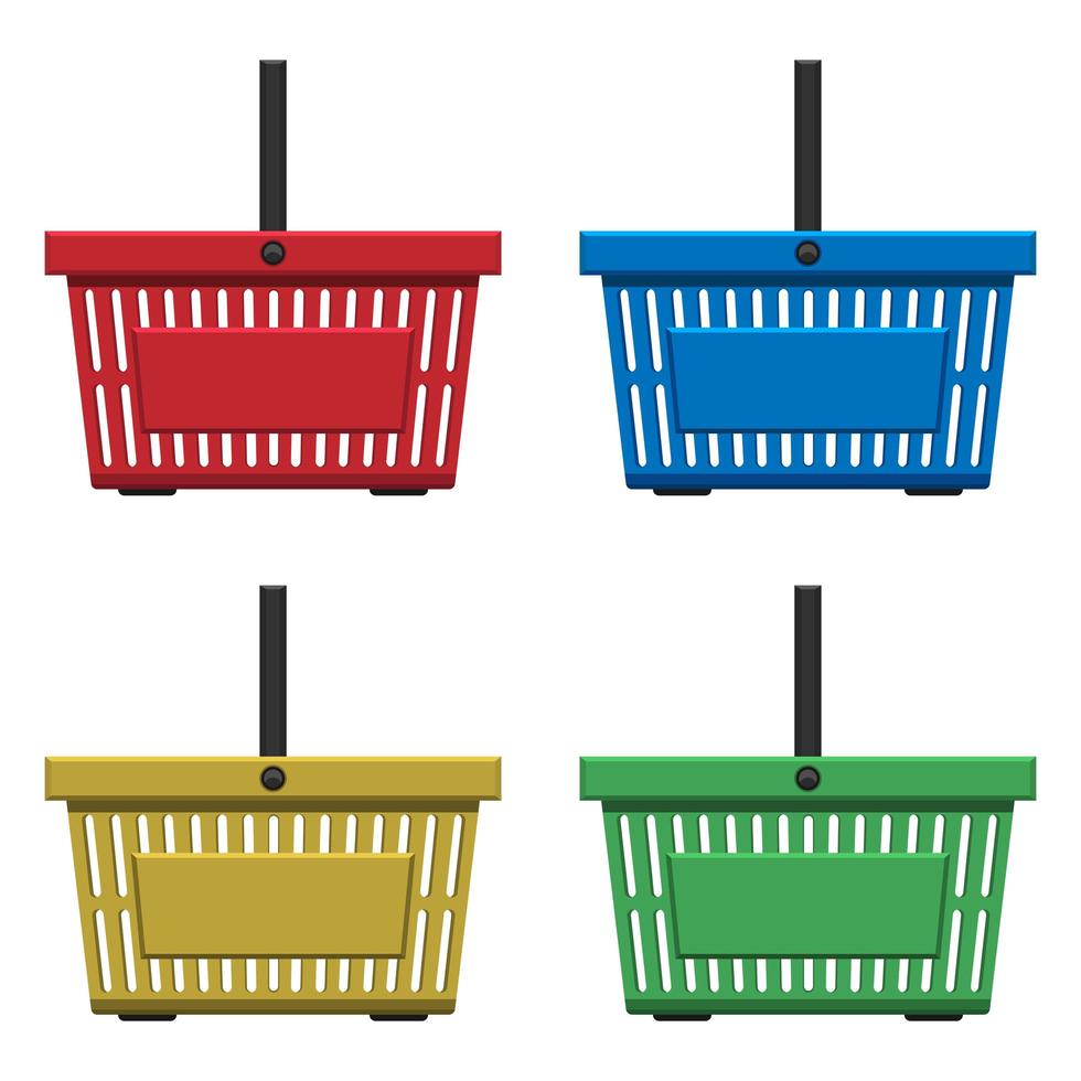 Supermarket basket vector design illustration isolated on white background