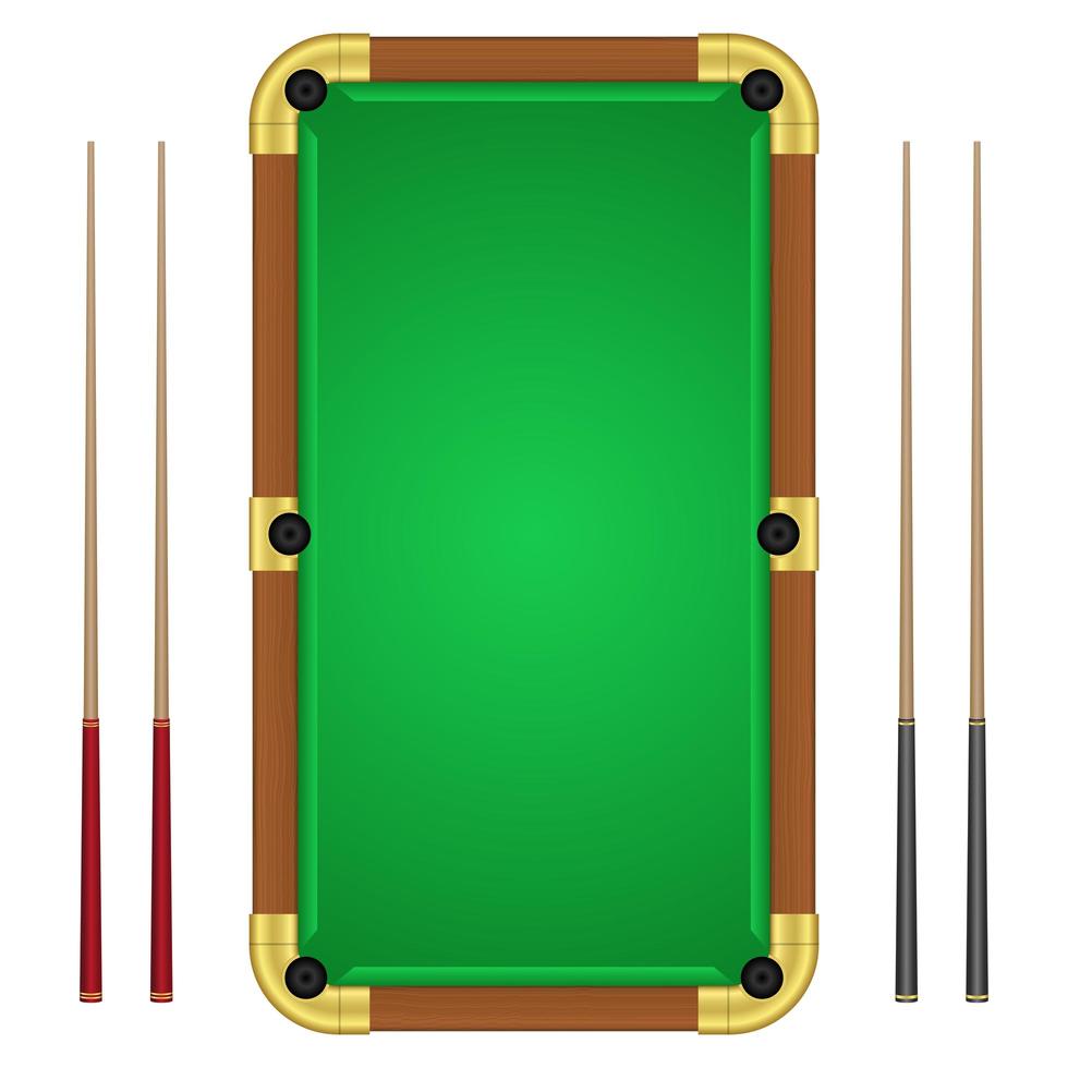 Billiards table vector design illustration isolated on white background