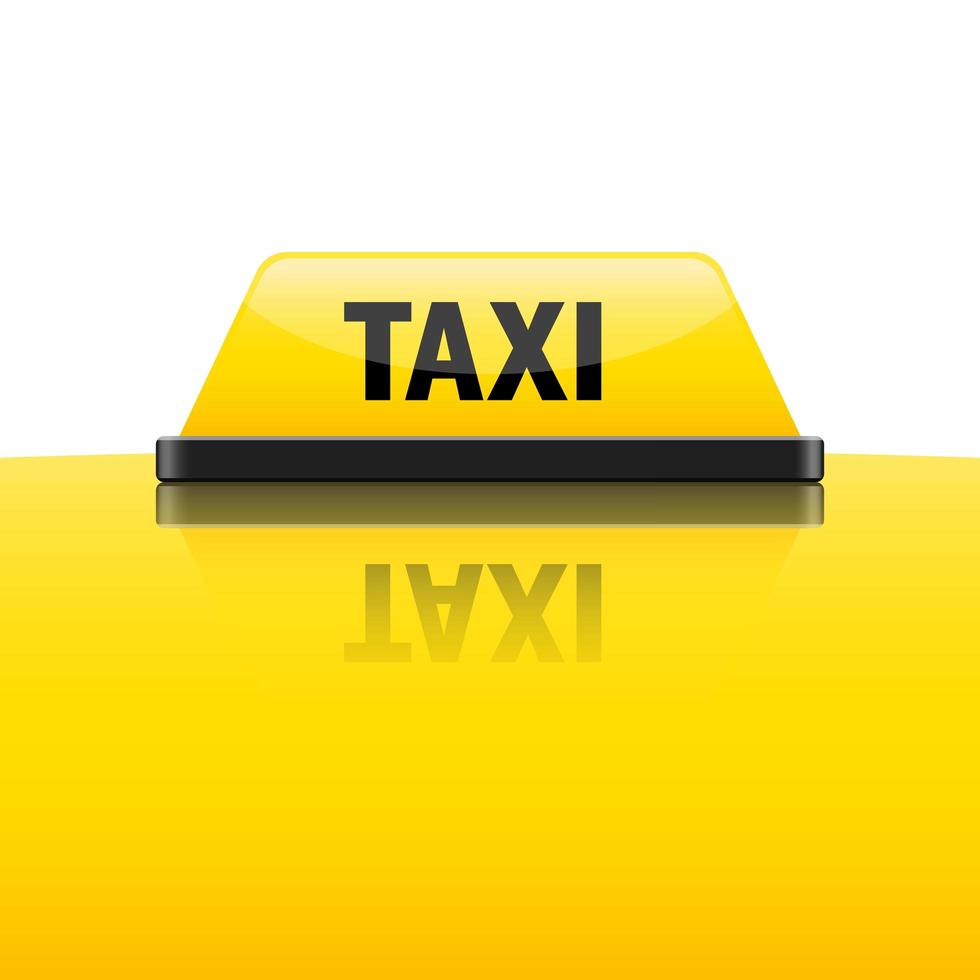 Ilustración de diseño de vector de señal de taxi aislado sobre fondo blanco