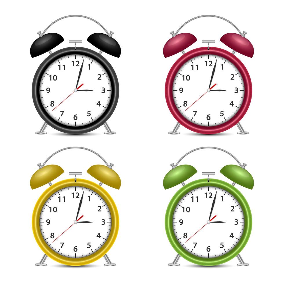 Alarm clock vector design illustration isolated on white background
