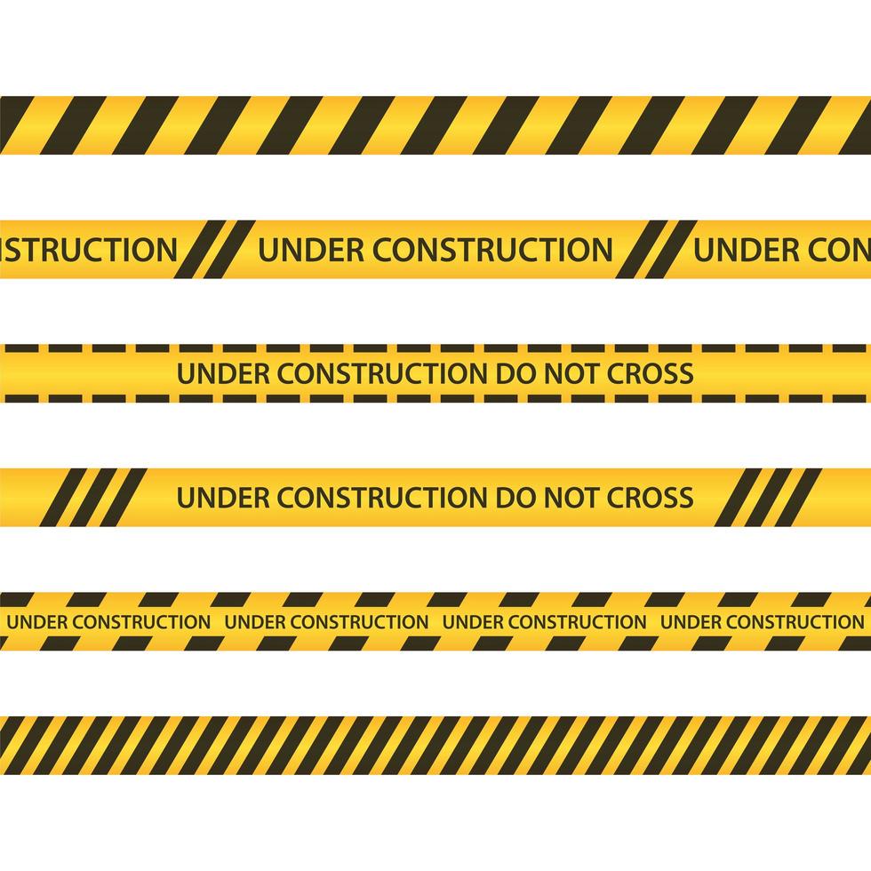 Under construction zone vector design illustration isolated on white background