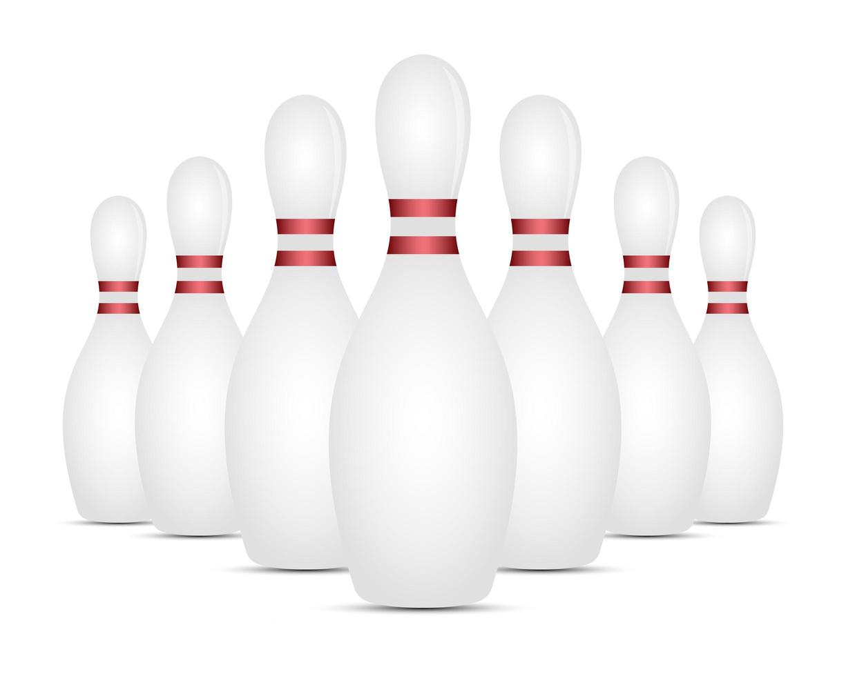Bowling set vector design illustration isolated on white background
