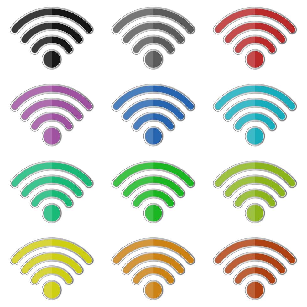 Ilustración de diseño de vector de wifi de internet aislado sobre fondo blanco