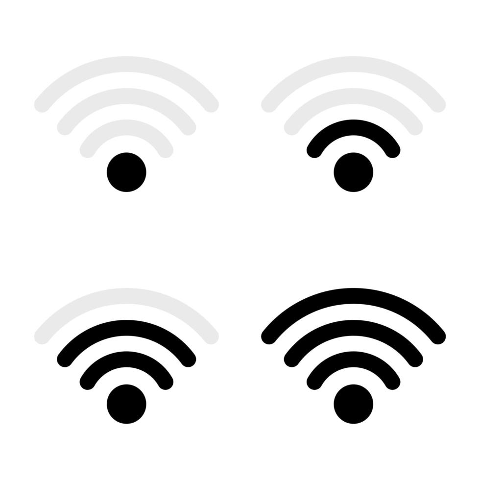 Ilustración de diseño de vector de wifi de internet aislado sobre fondo blanco