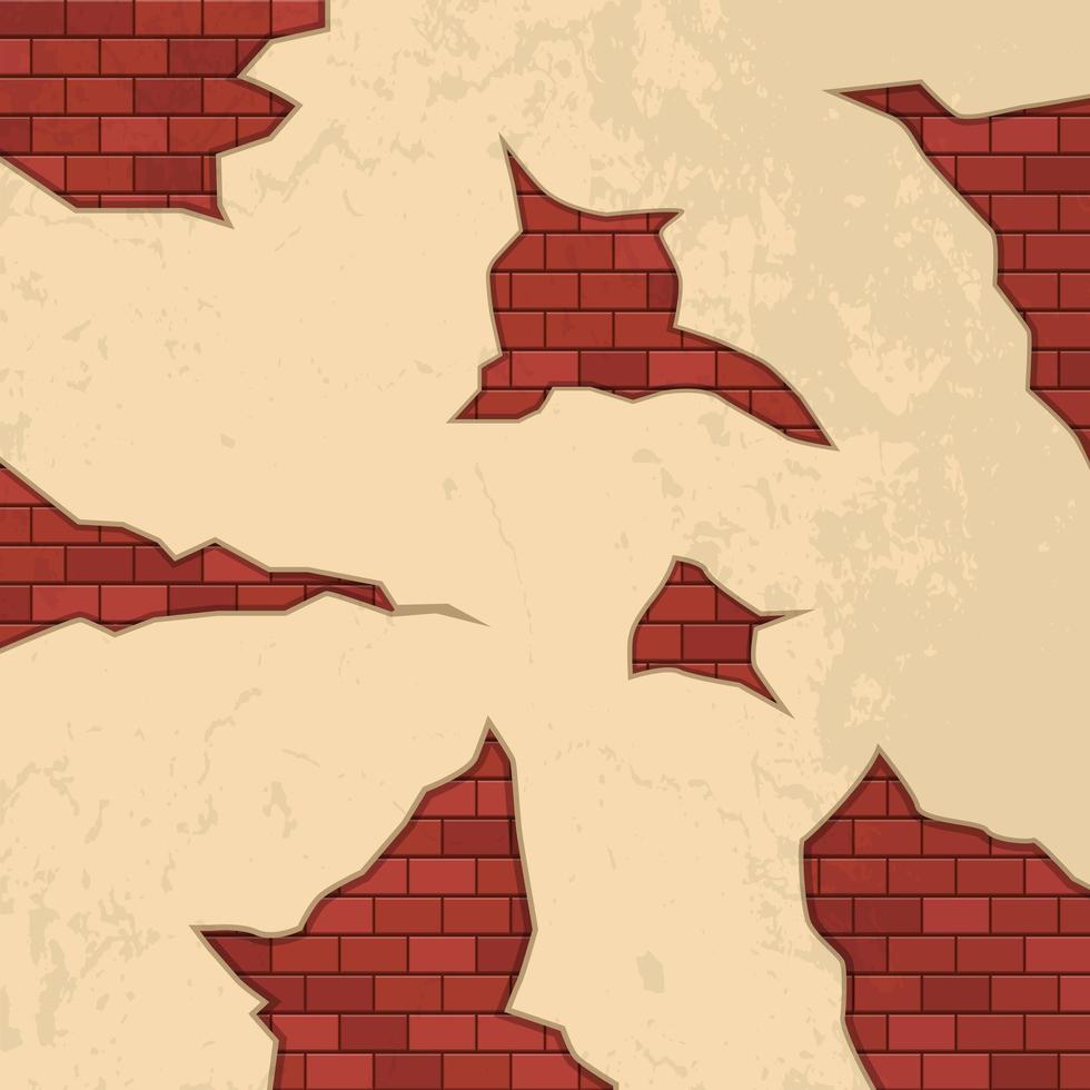 Brick cracks on wall vector design illustration