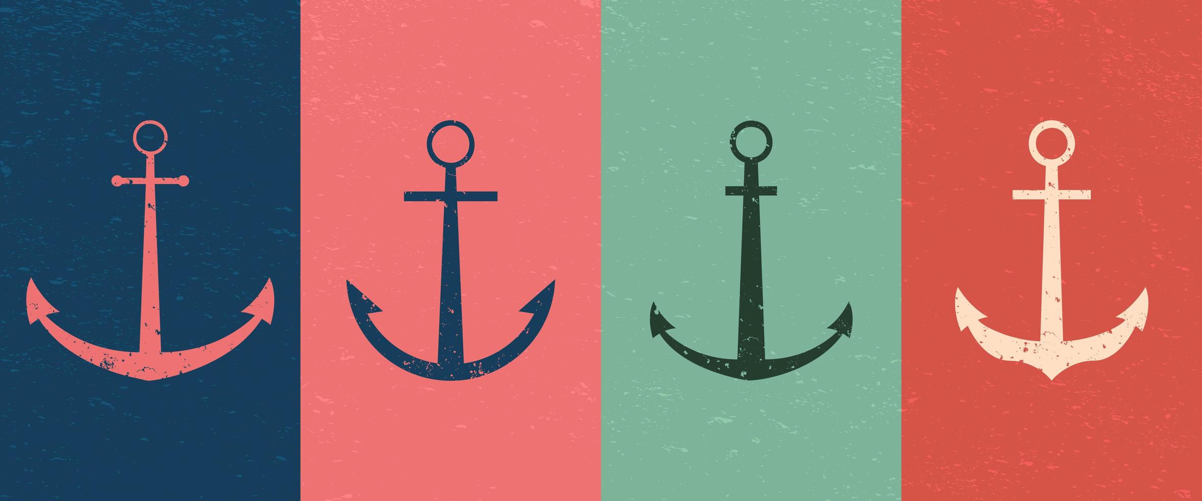 Anchor icon set vector design illustration