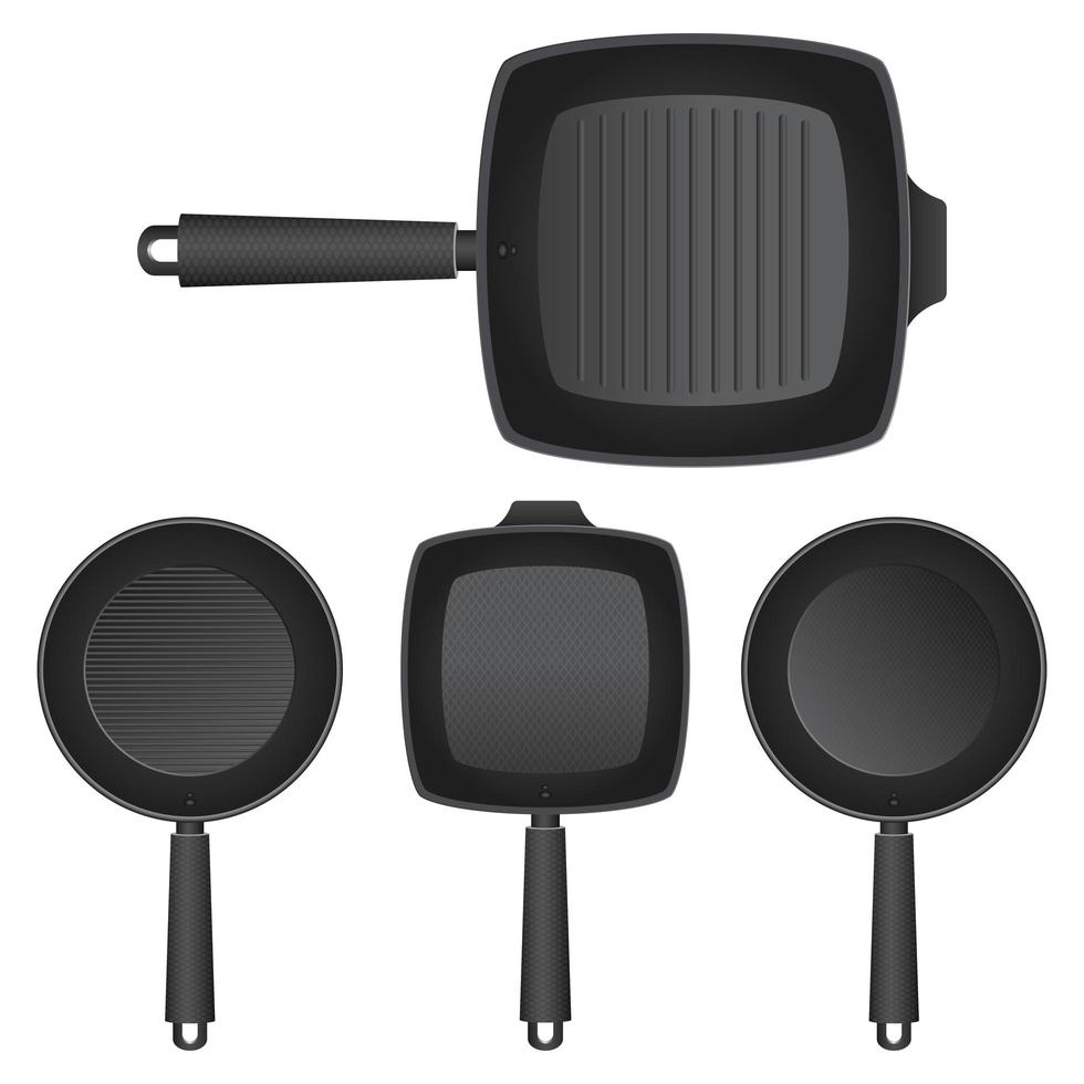 Frying pan vector design illustration isolated on white background