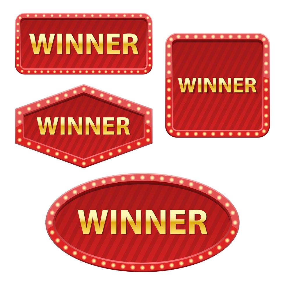 Winner sign vector design illustration isolated on white background
