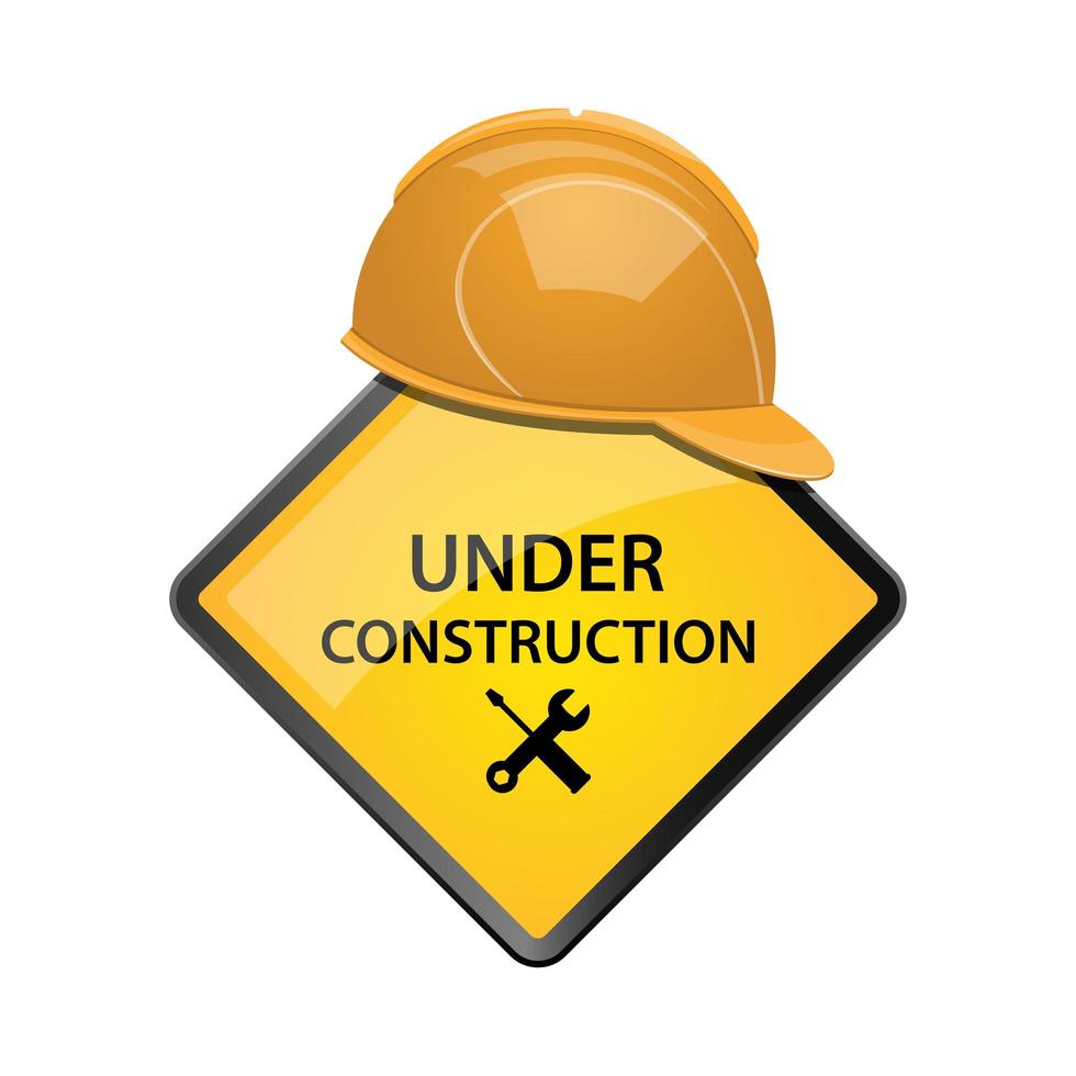 Under construction zone vector design illustration isolated on white background