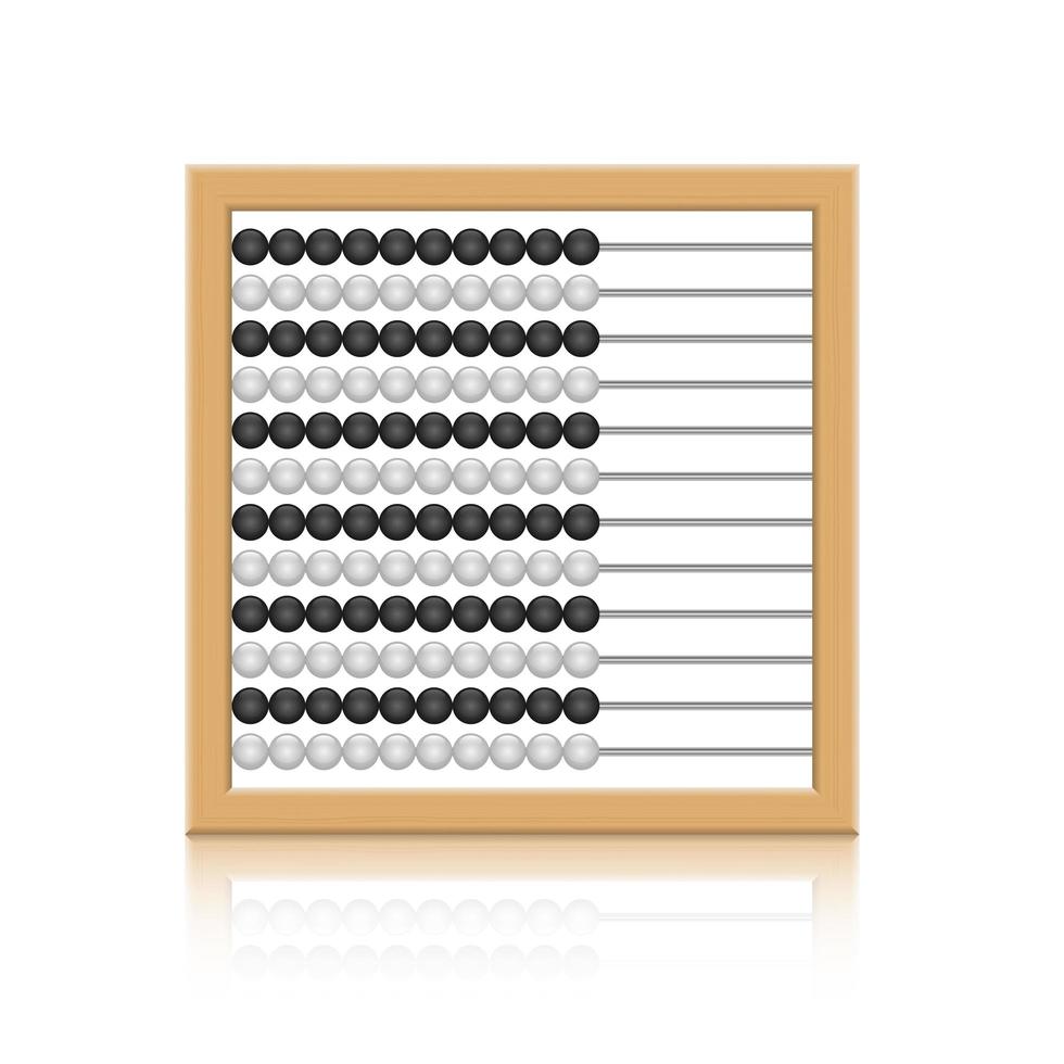 Abacus vector design illustration isolated on white background