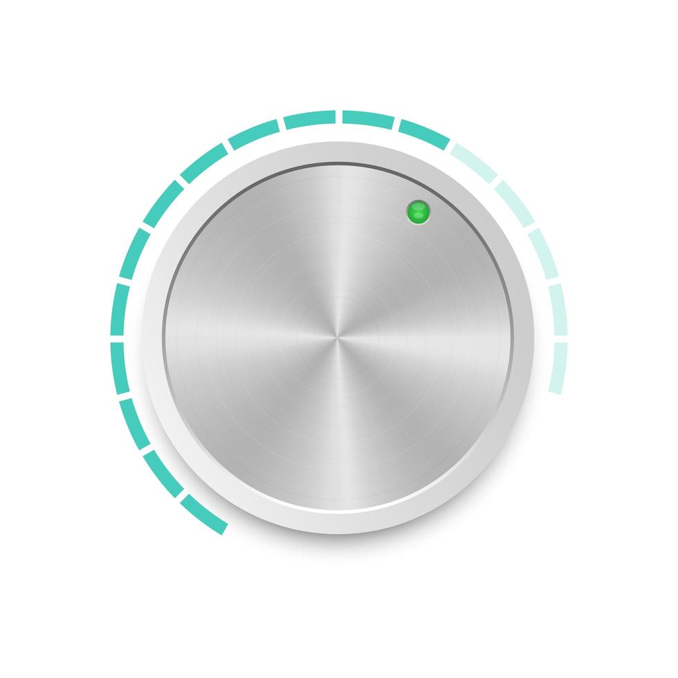 Metallic volume button vector design illustration