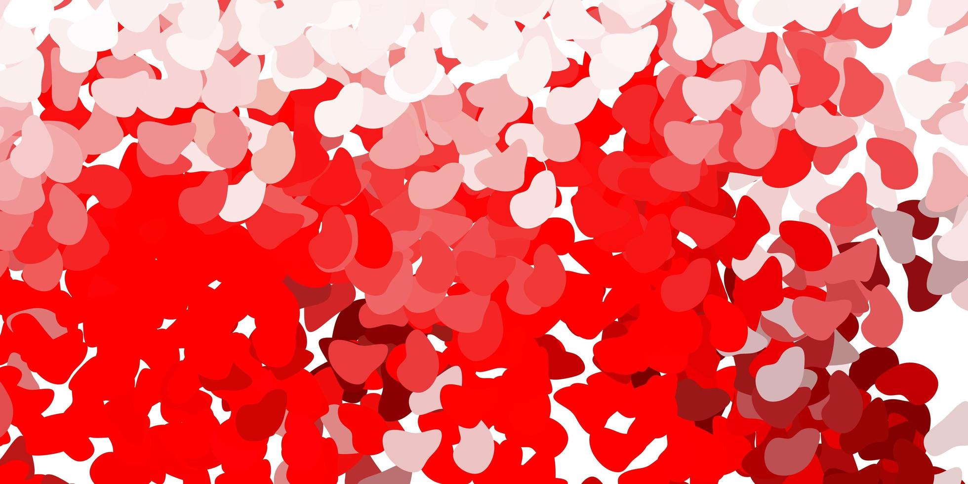 Light red vector background with random forms.