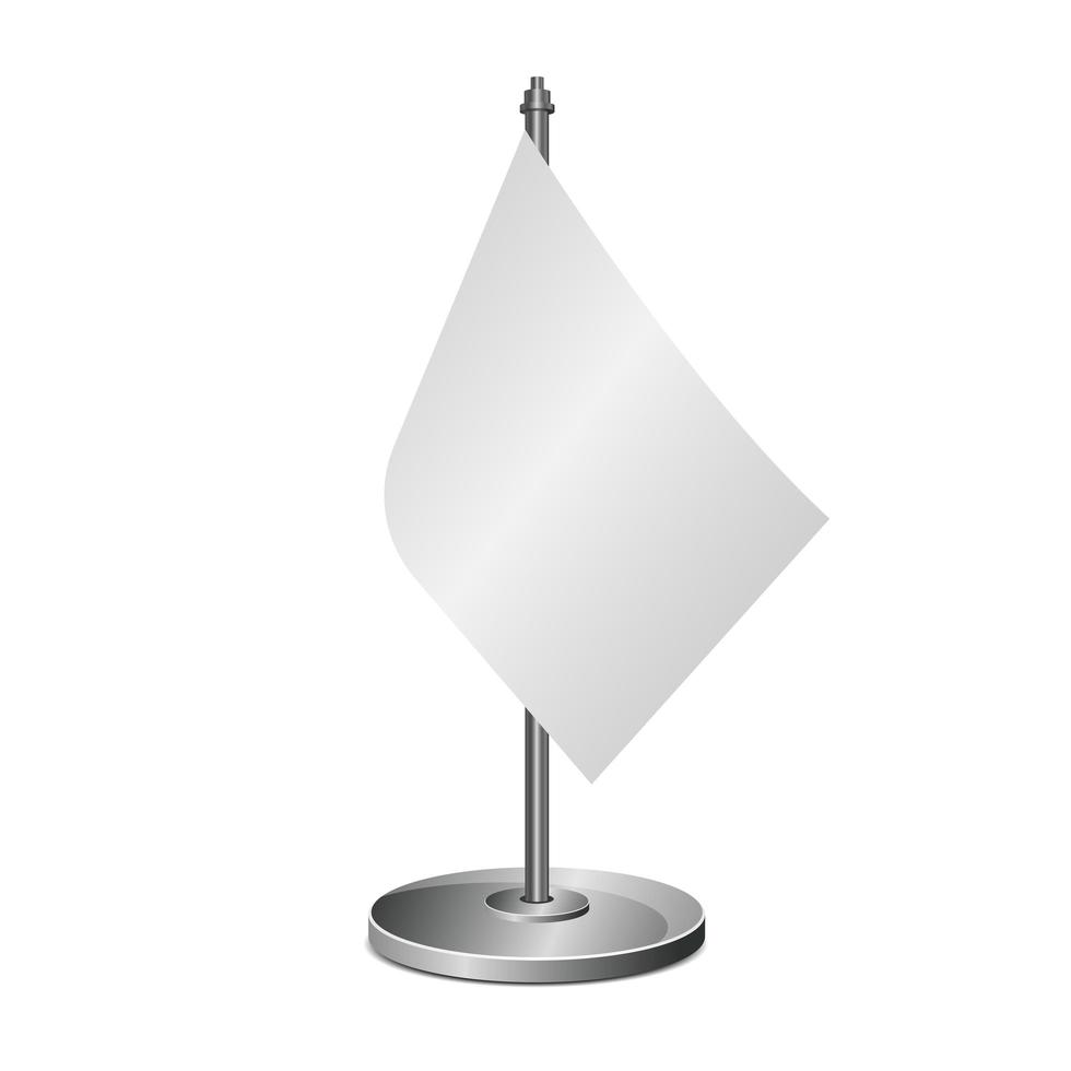 Ilustración de diseño de vector de bandera de mesa aislado sobre fondo blanco