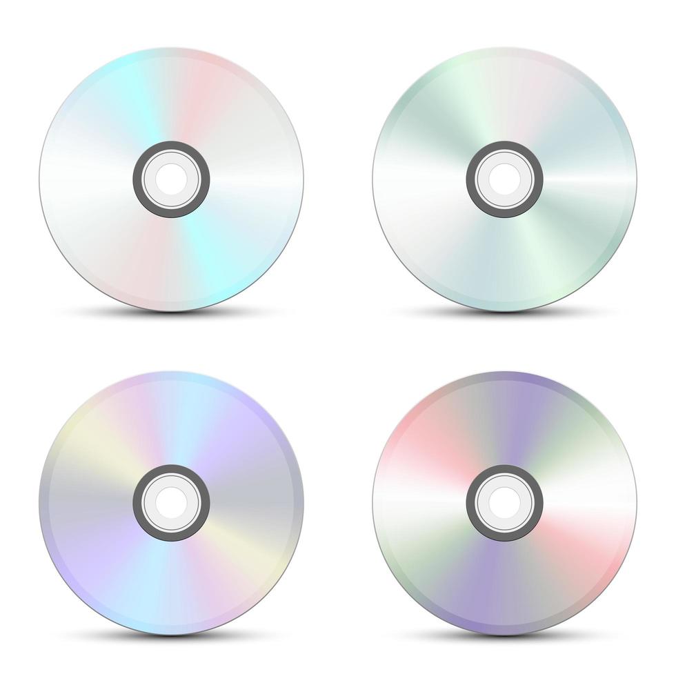 Ilustración de diseño vectorial de cd y dvd aislado sobre fondo blanco vector