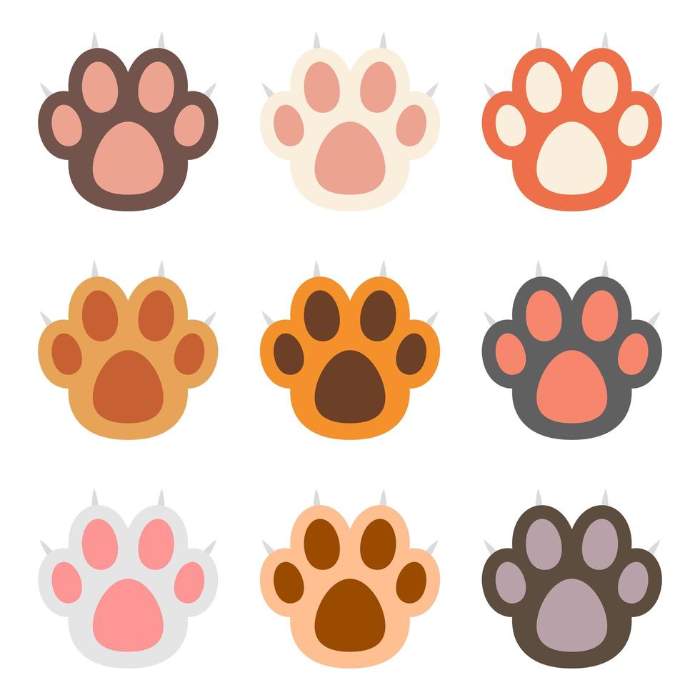 Cat paw vector design illustration isolated on white background