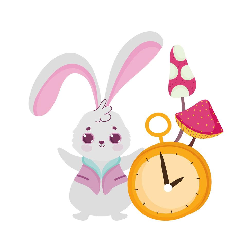 wonderland, cat lamp clock cartoon character vector