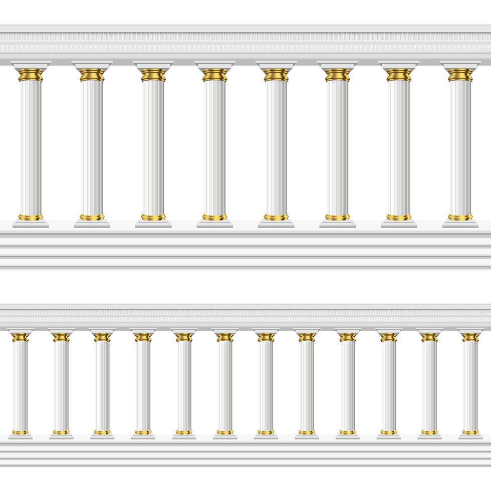 Antique columns vector design illustration isolated on white background