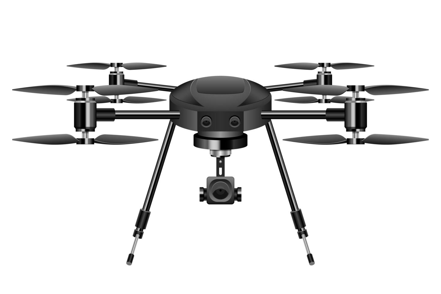 Realistic drone vector design illustration isolated on white background