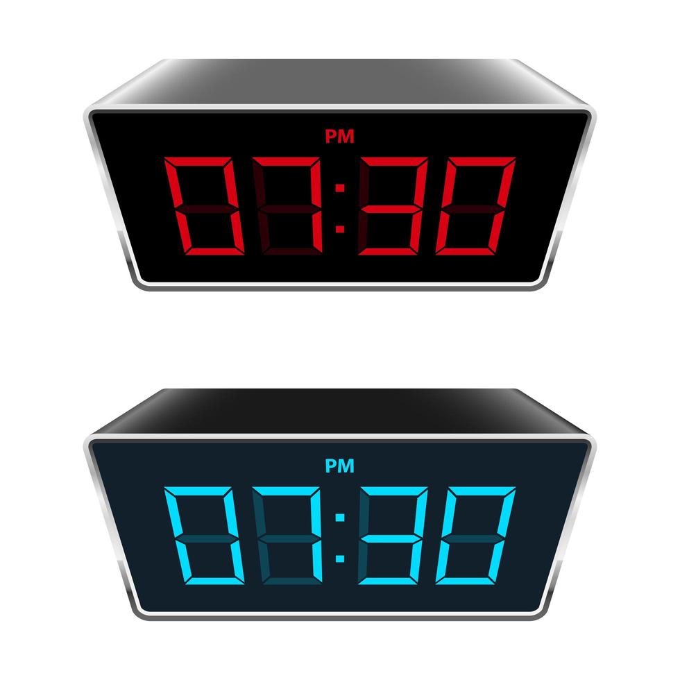 Digital clock vector design illustration isolated on background