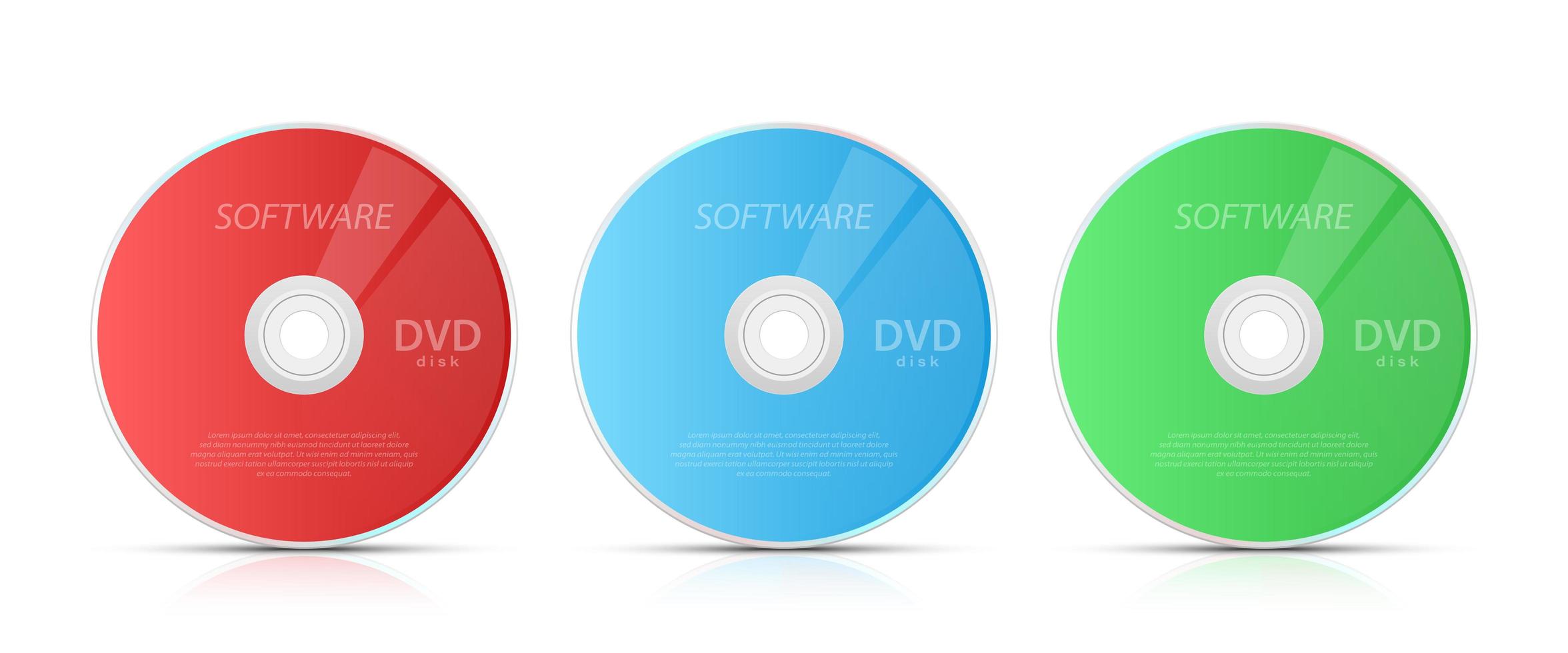 Ilustración de diseño vectorial de cd y dvd aislado sobre fondo blanco vector