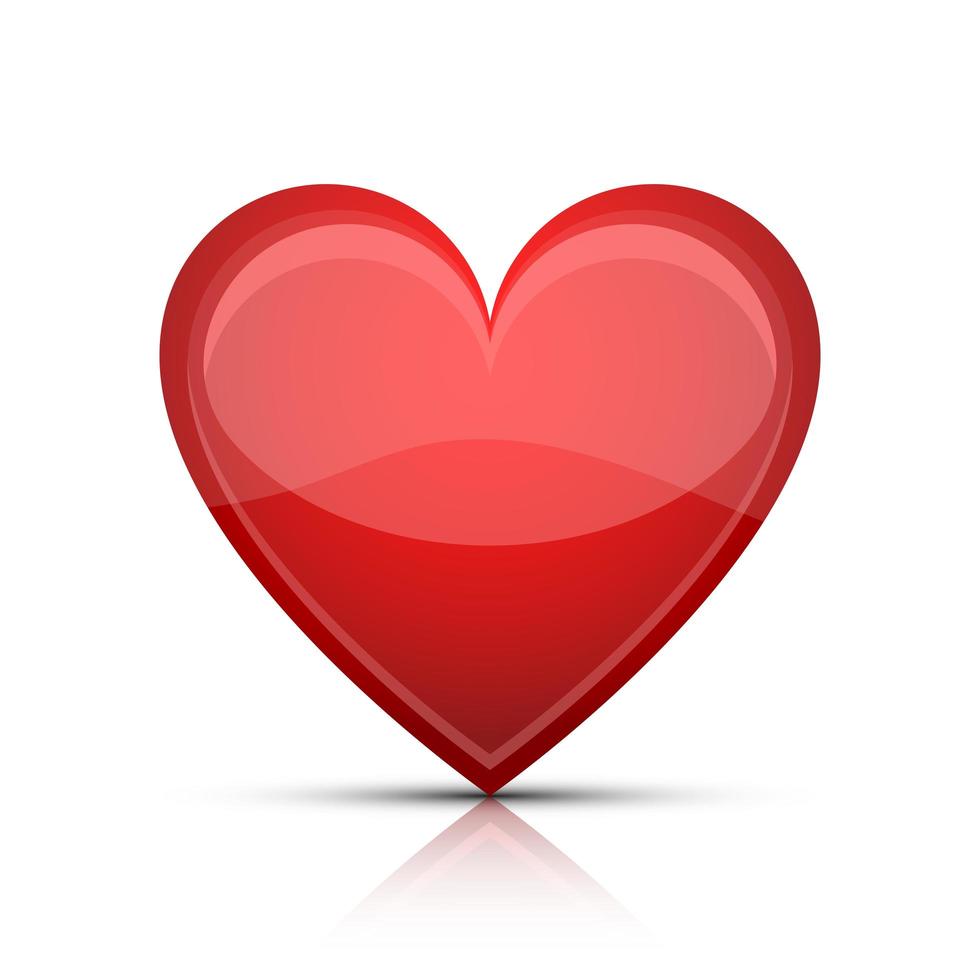Heart shape vector design illustration isolated on white background