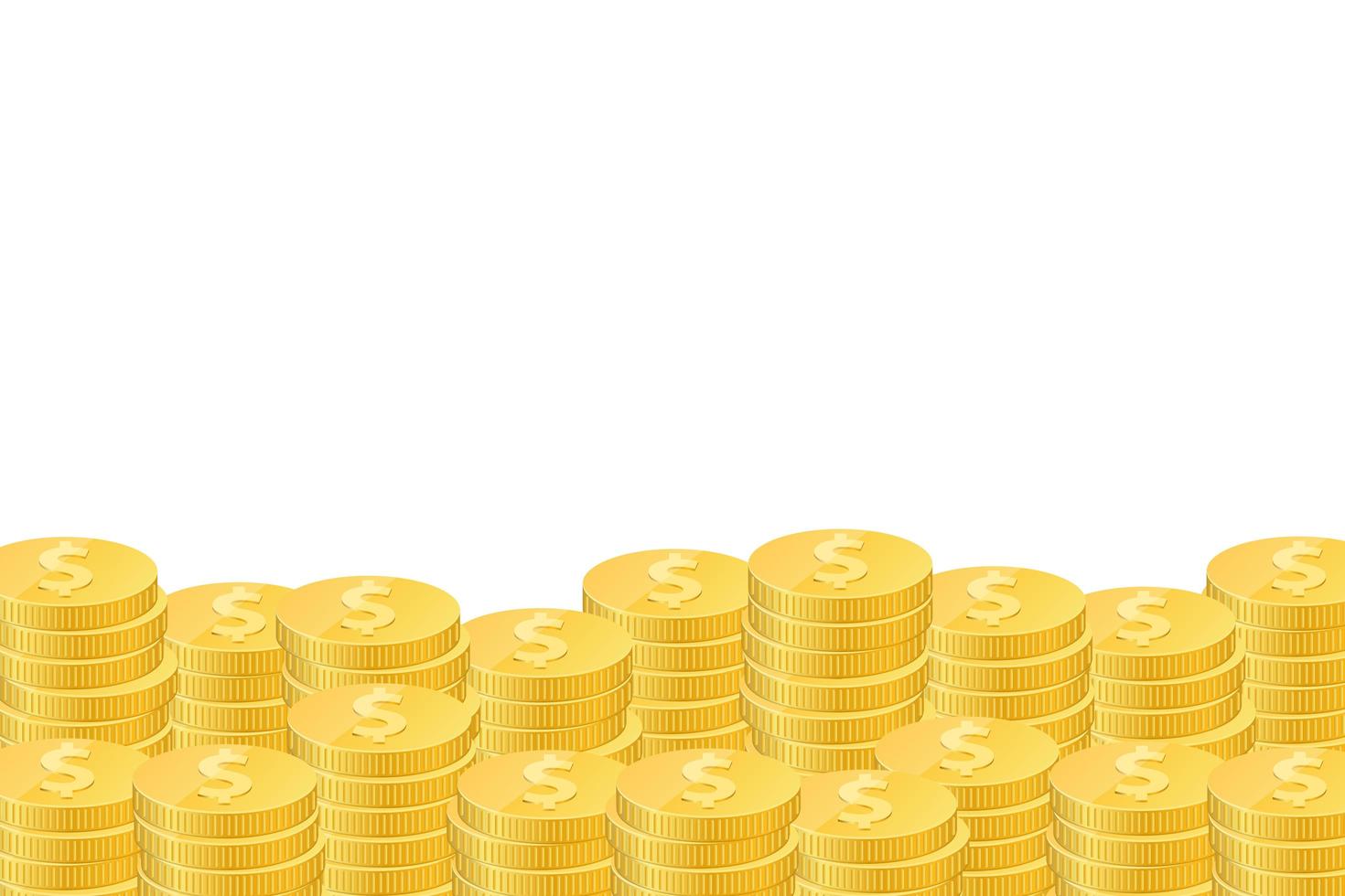 Golden coins vector design illustration isolated on white background