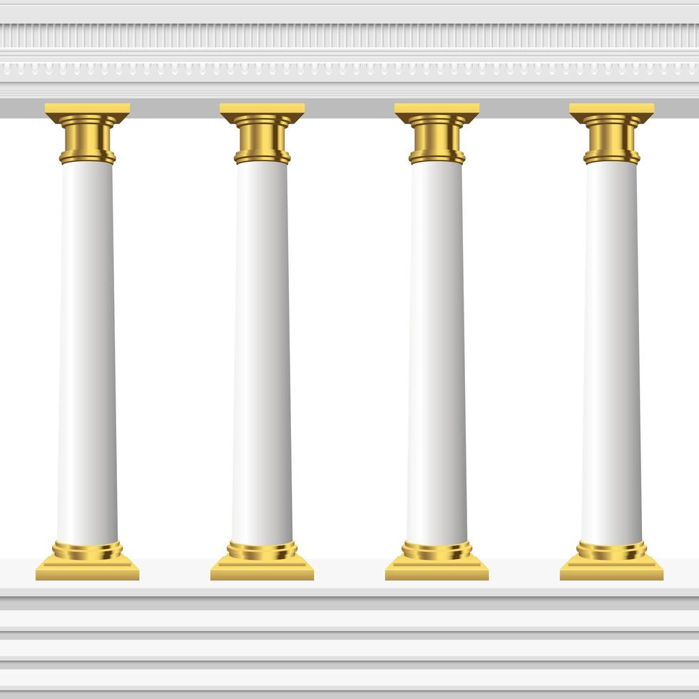 Antique columns vector design illustration isolated on white background