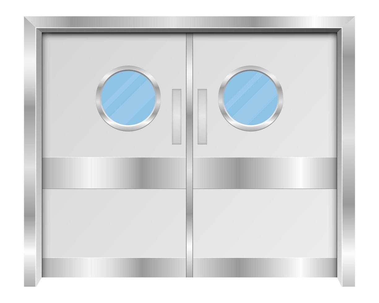 Hospital double doors vector design illustration isolated on white background