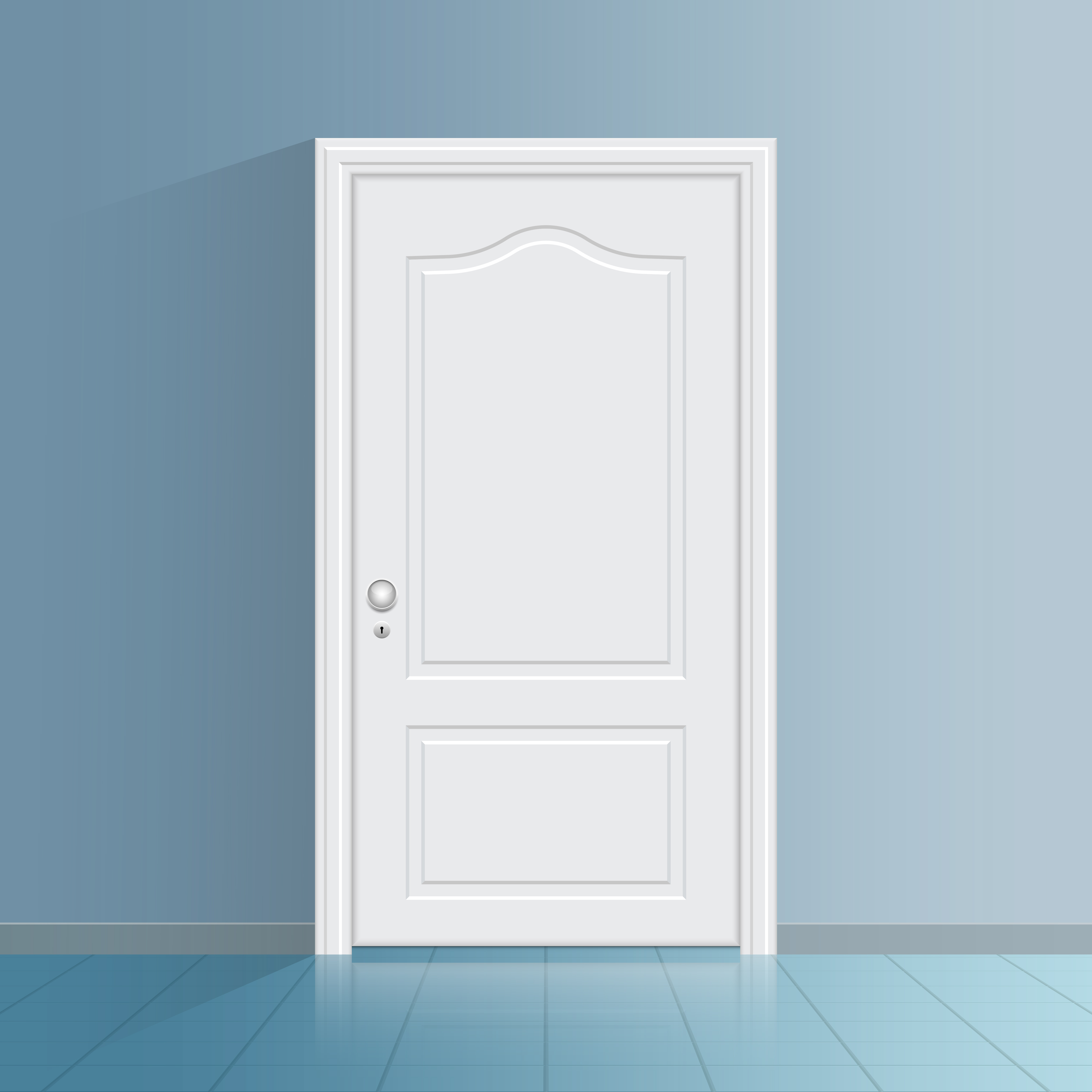 Realistic white door vector design illustration 1844450 Vector Art at