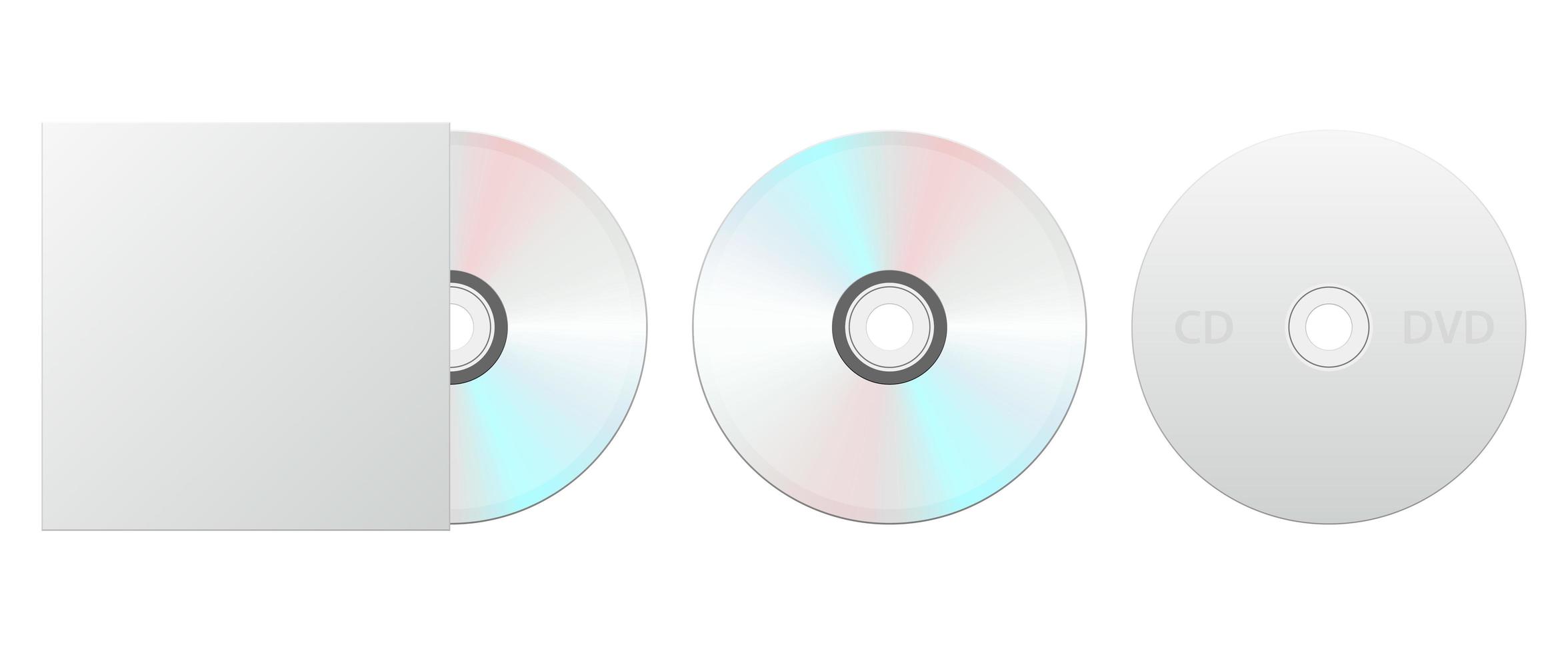 CD and DVD vector design illustration isolated on white background