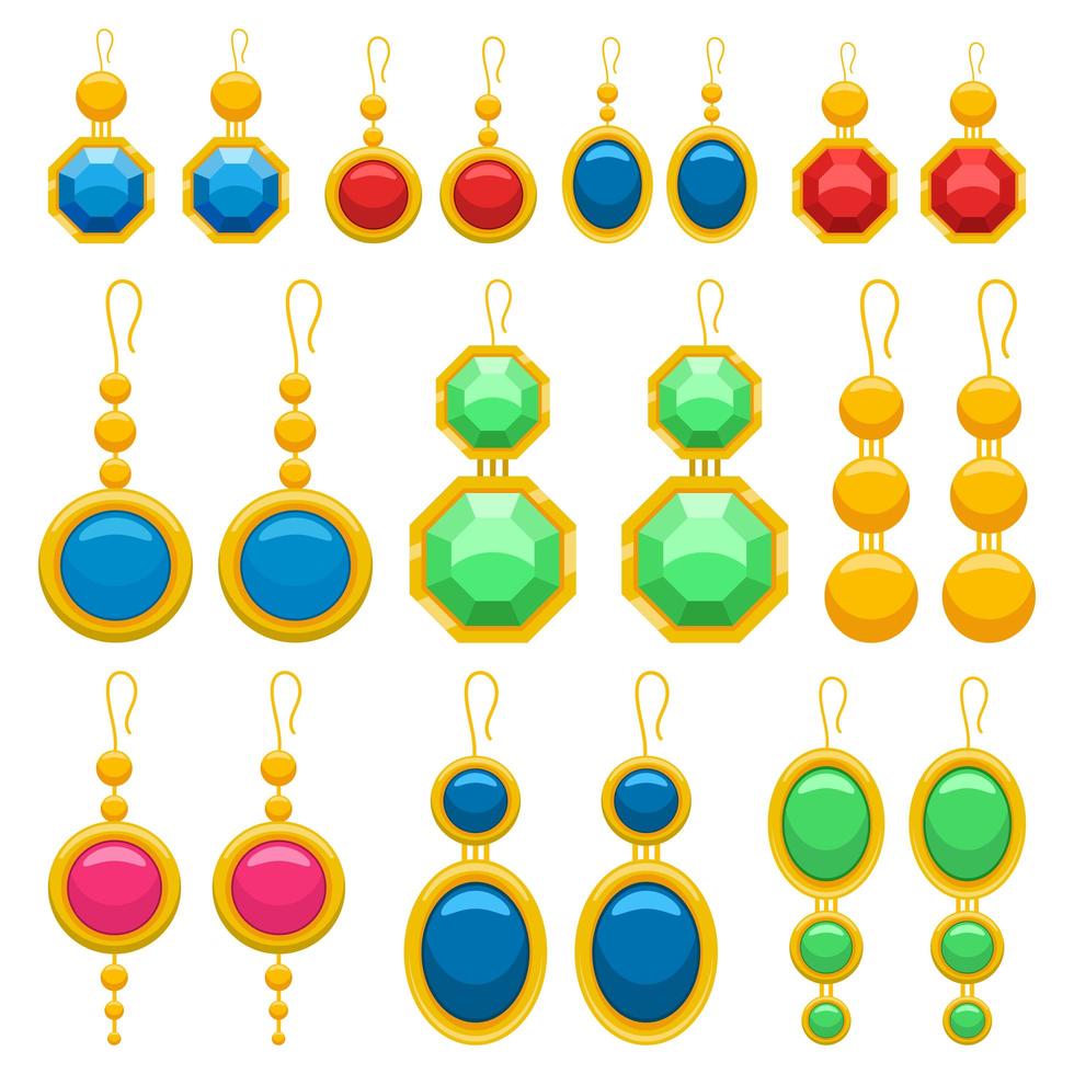 Earrings vector design illustration isolated on white background