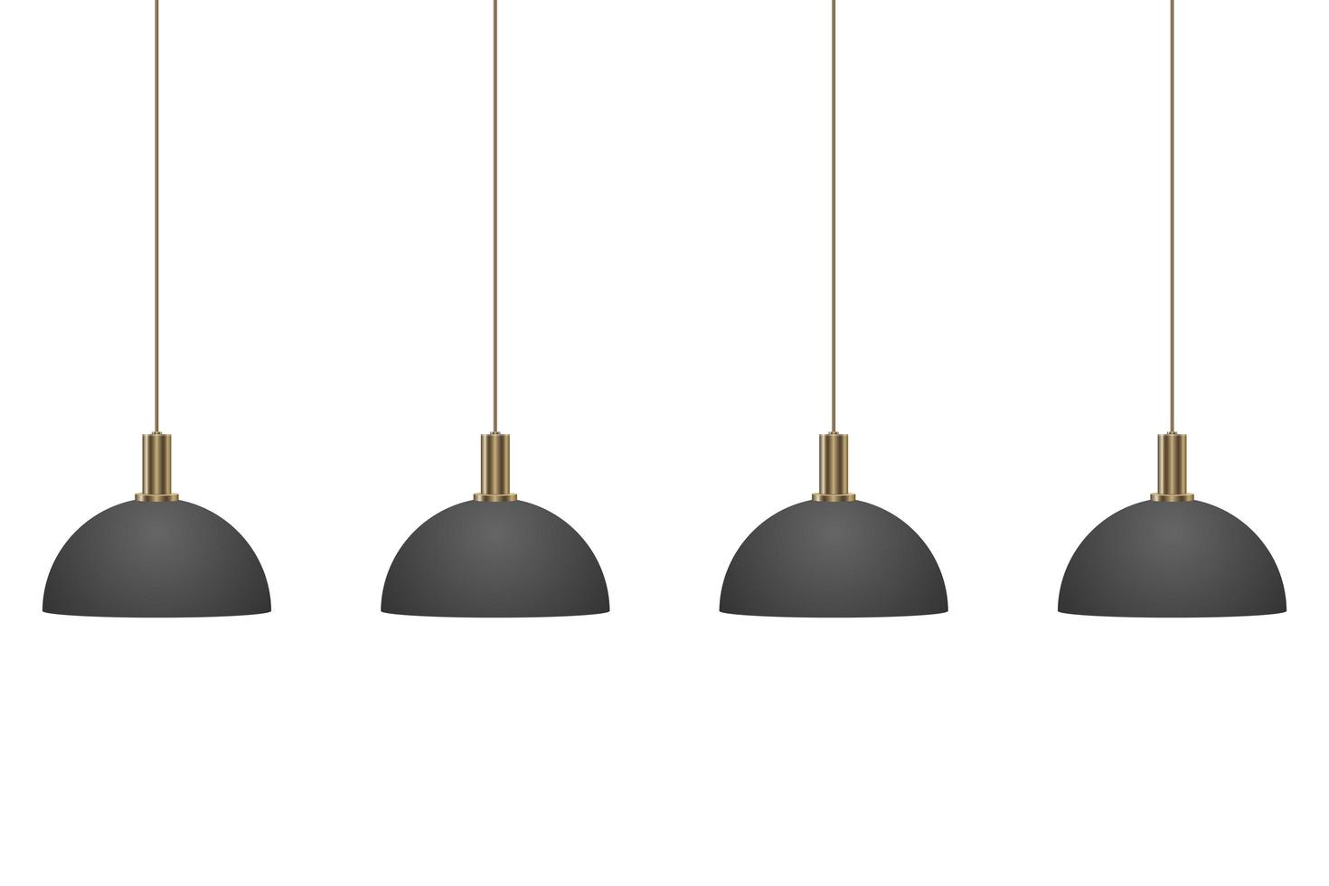 Ilustración de diseño de vector de lámpara colgante moderno aislado sobre fondo blanco