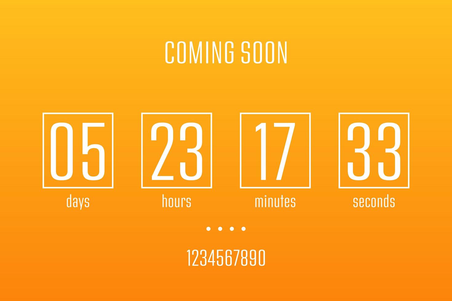 Coundown timer vector design illustration isolated on background