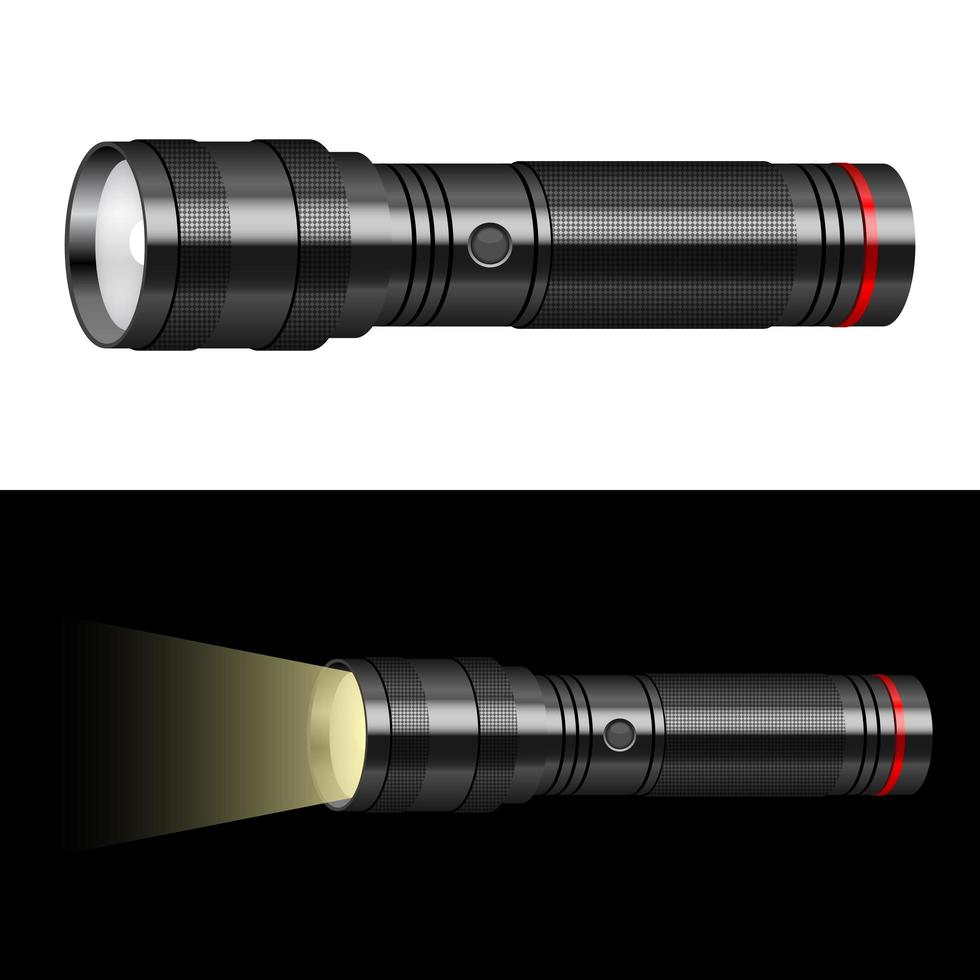Flashlight vector design illustration isolated on background