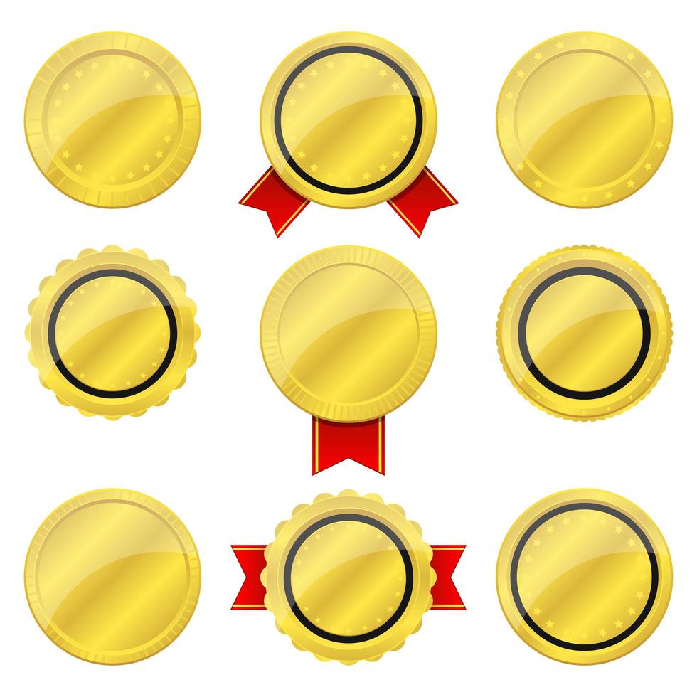 Golden badge vector design illustration isolated on white  background