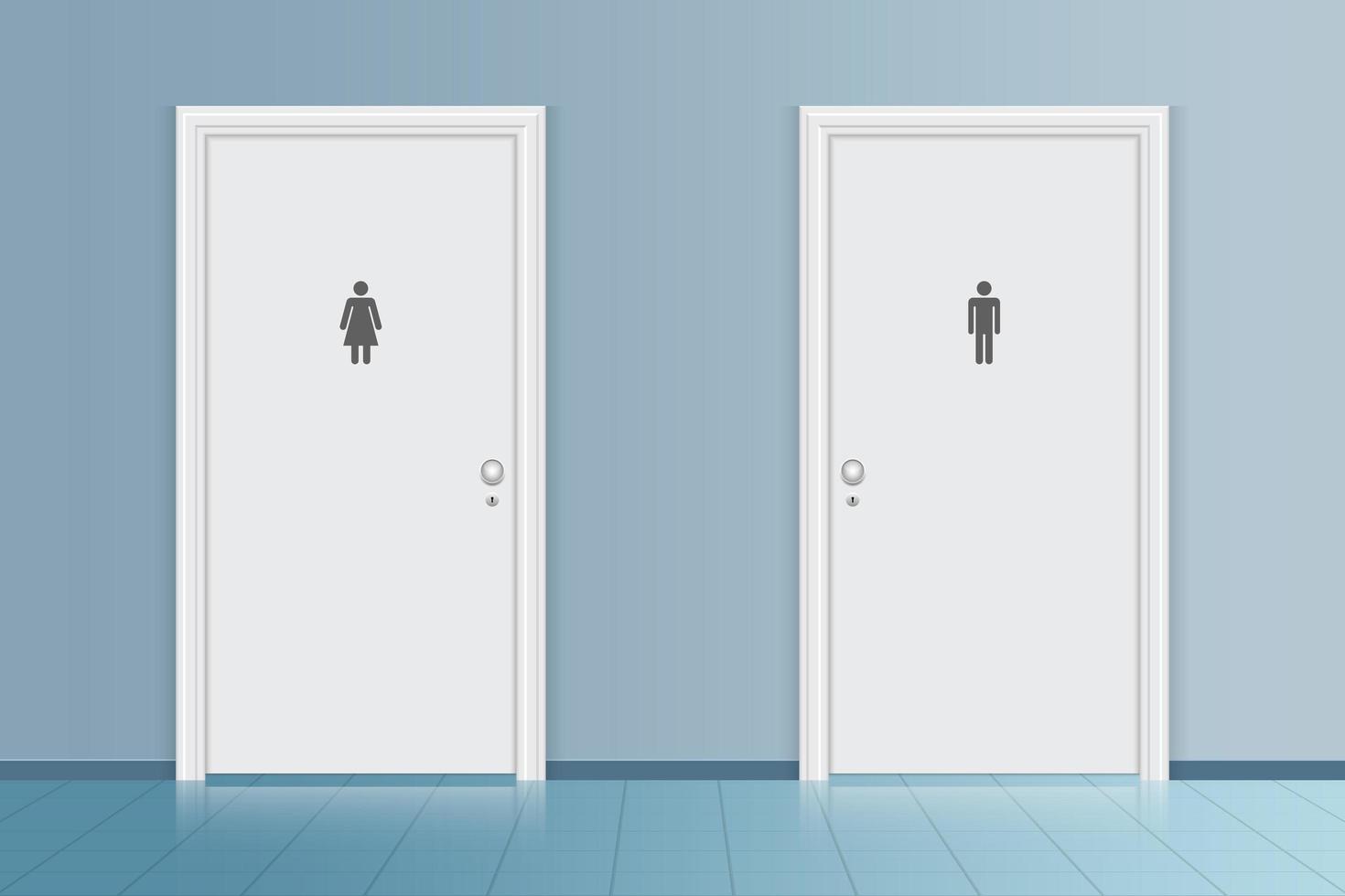 Bathroom toilet door vector design illustration