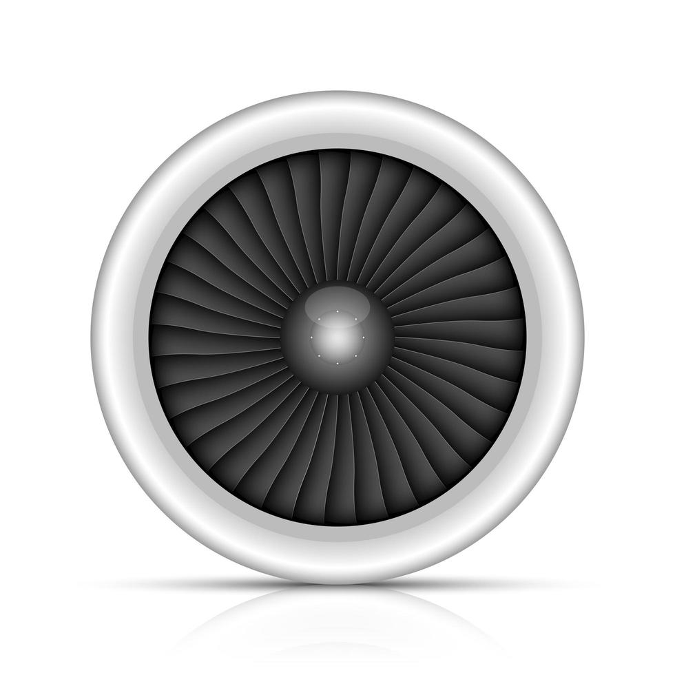 Jet engine vector design illustration isolated on white background