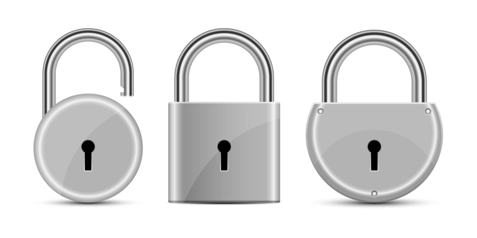 Lock set vector design illustration isolated on background