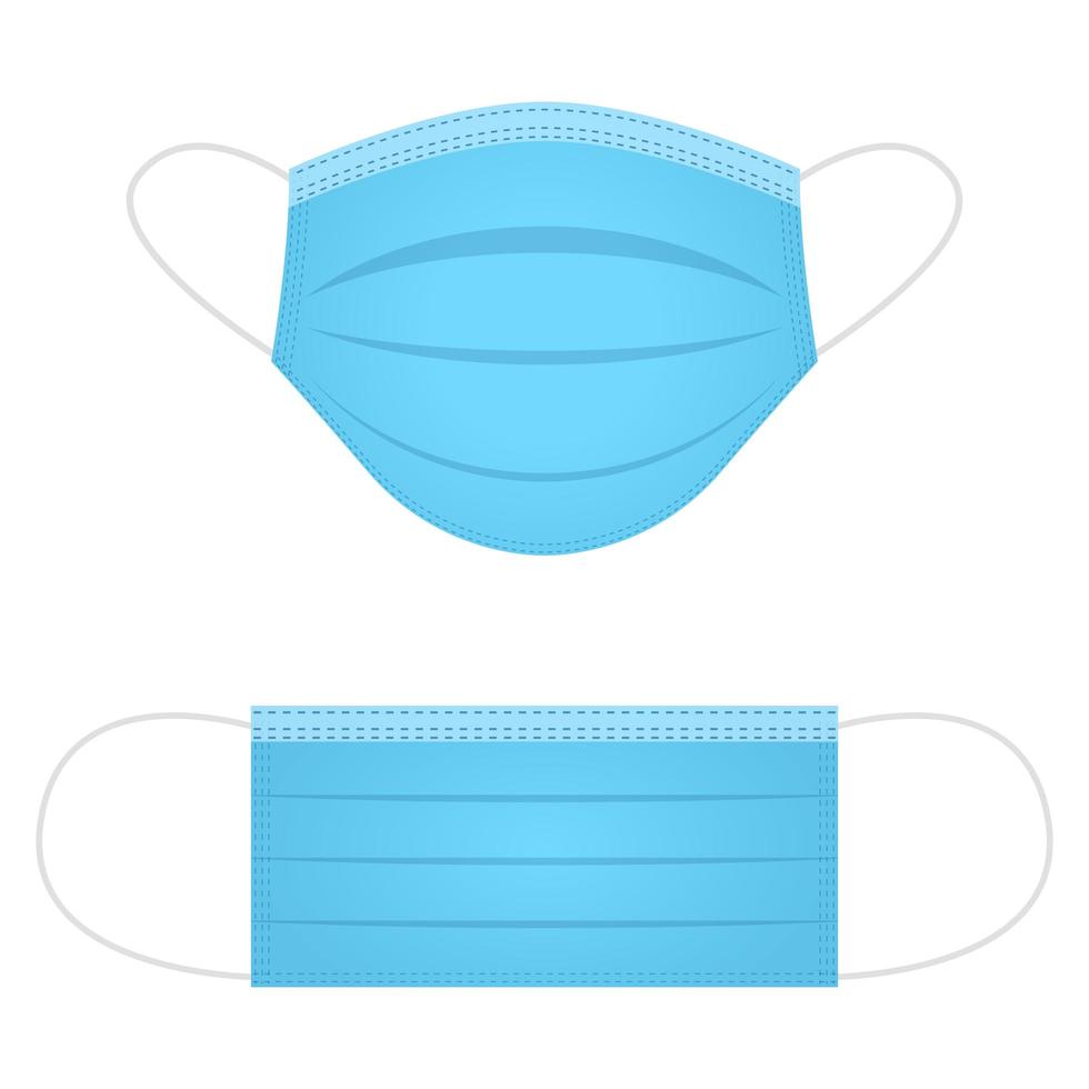 Medical mask vector design illustration isolated on white background