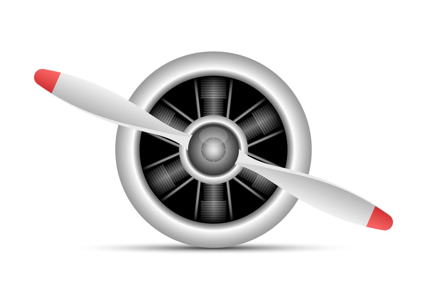 Jet engine vector design illustration isolated on white background