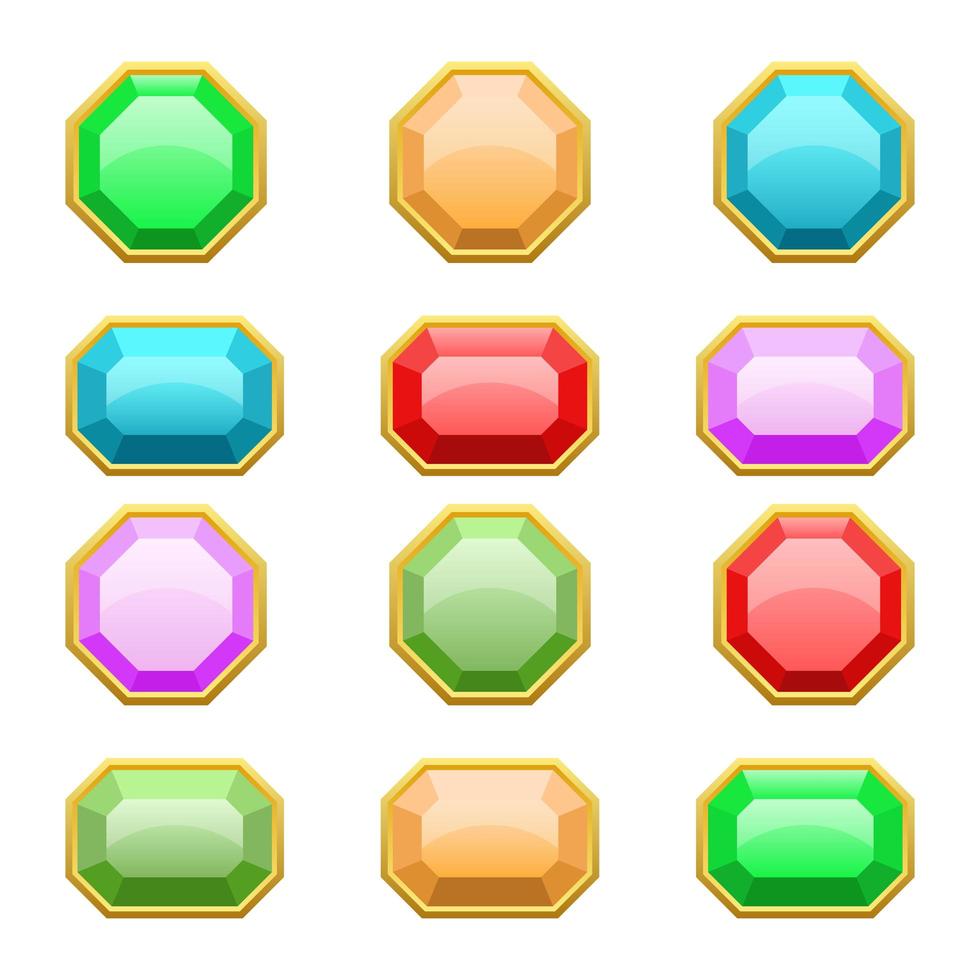 Gem stones vector design illustration isolated on white background