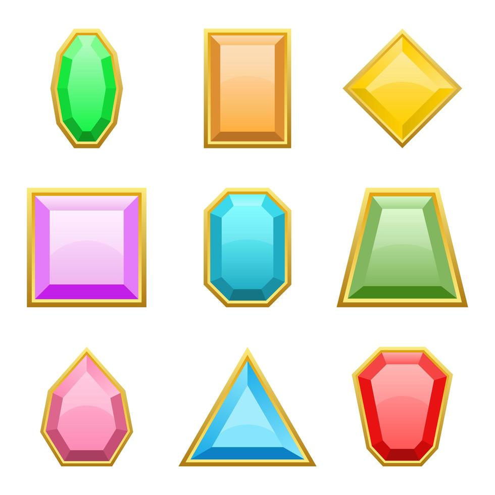 Gem stones vector design illustration isolated on white background