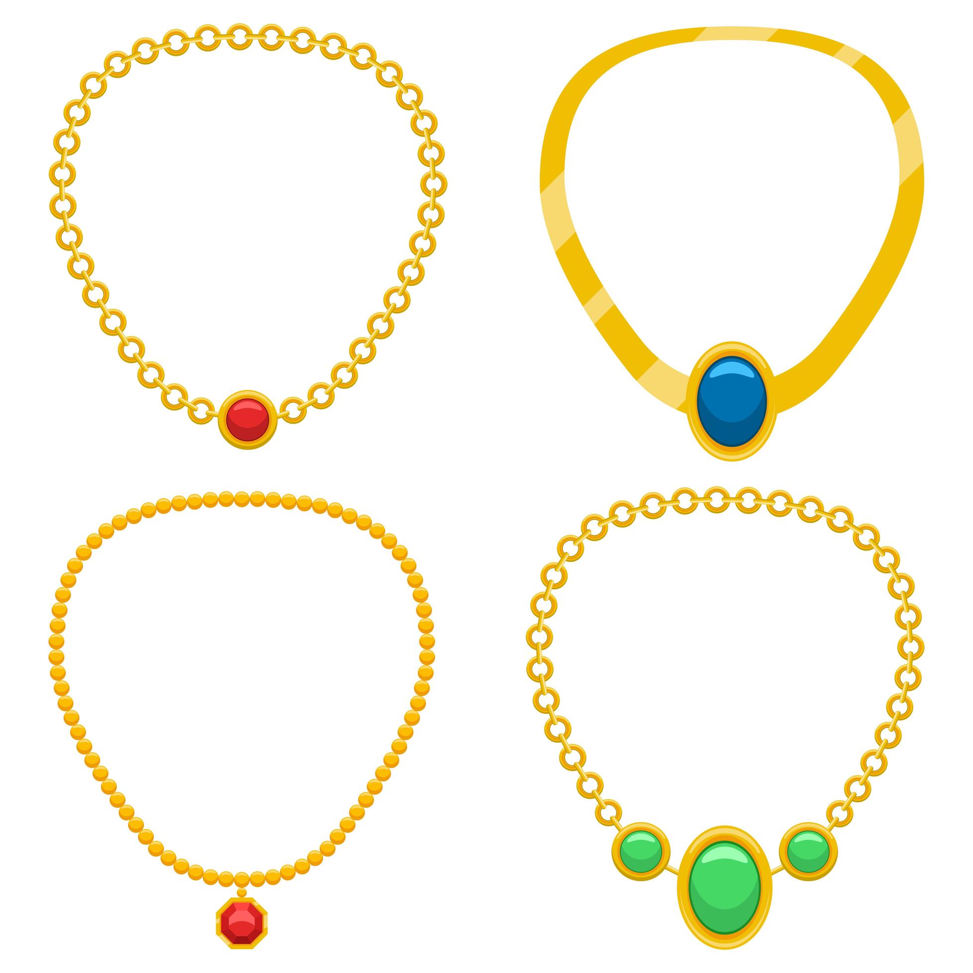 Necklace vector design illustration isolated on white background 1844597 Vector Art at Vecteezy