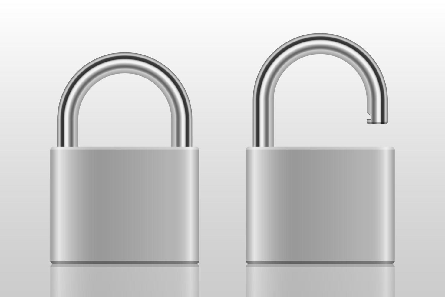 Lock set vector design illustration isolated on background