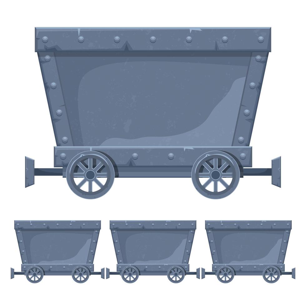 Mine cart vector design illustration isolated on white background