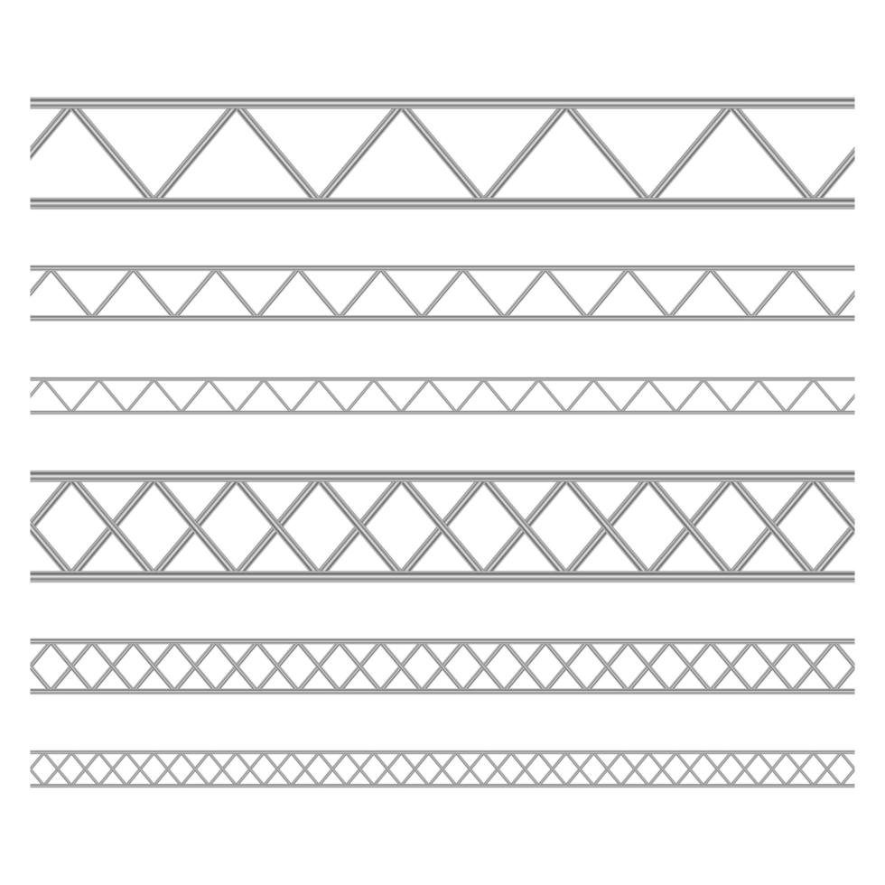 Steel truss girder vector design illustration isolated on white background
