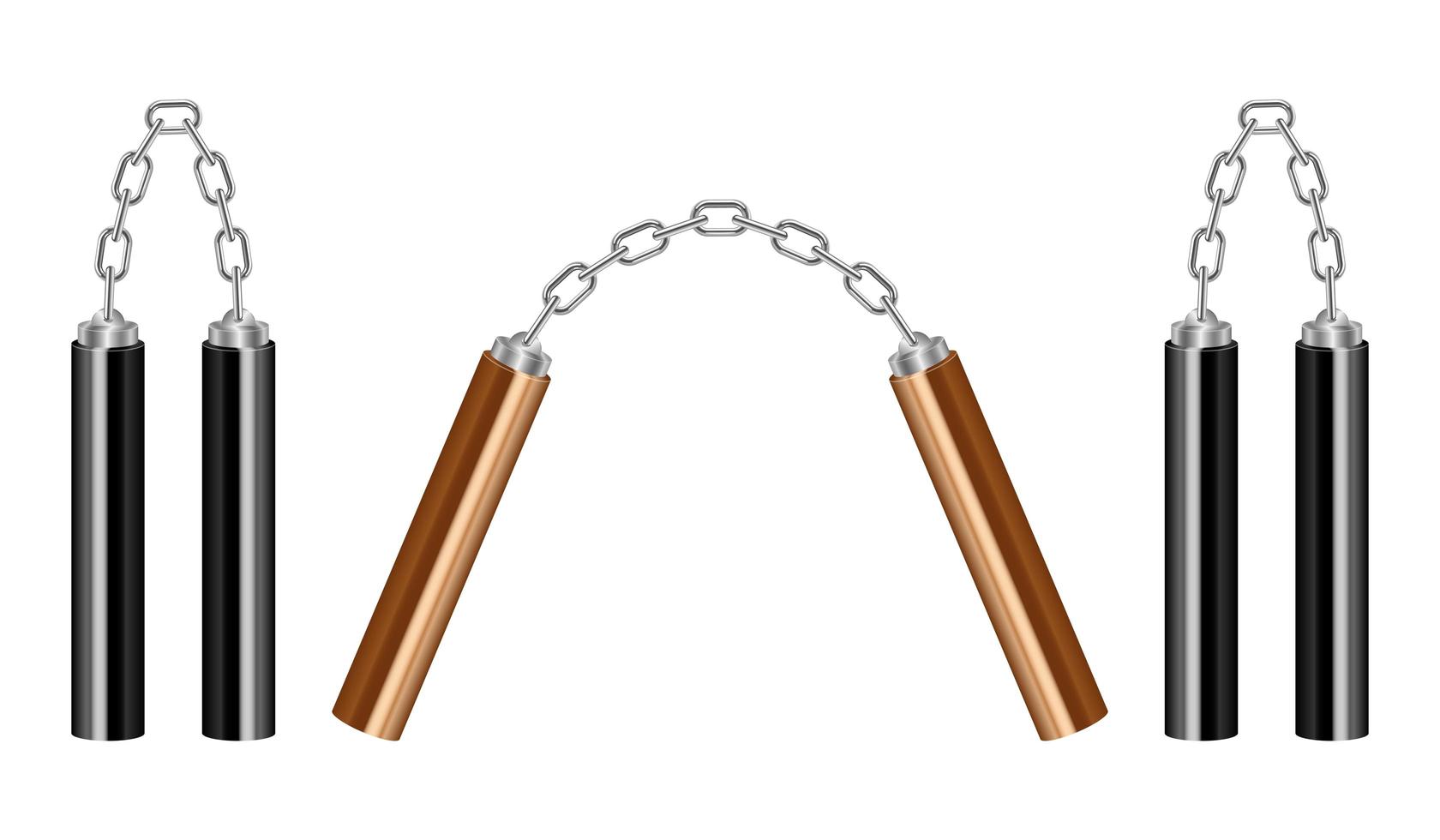 Nunchaku vector design illustration isolated on white background