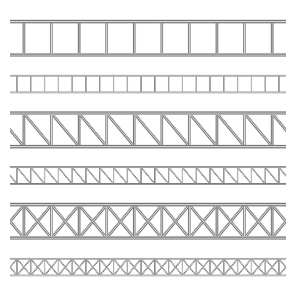 Steel truss girder vector design illustration isolated on white background